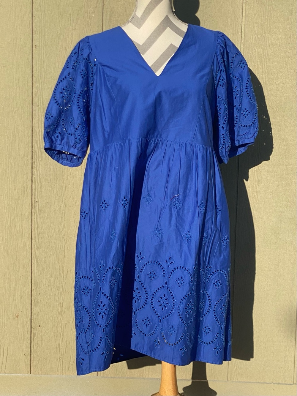 Old Navy XL Royal Blue V-Neck Mini Dress - Picture 3 of 9